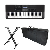 Combo Teclado Casio CT-X800 adaptador+estuche+base
